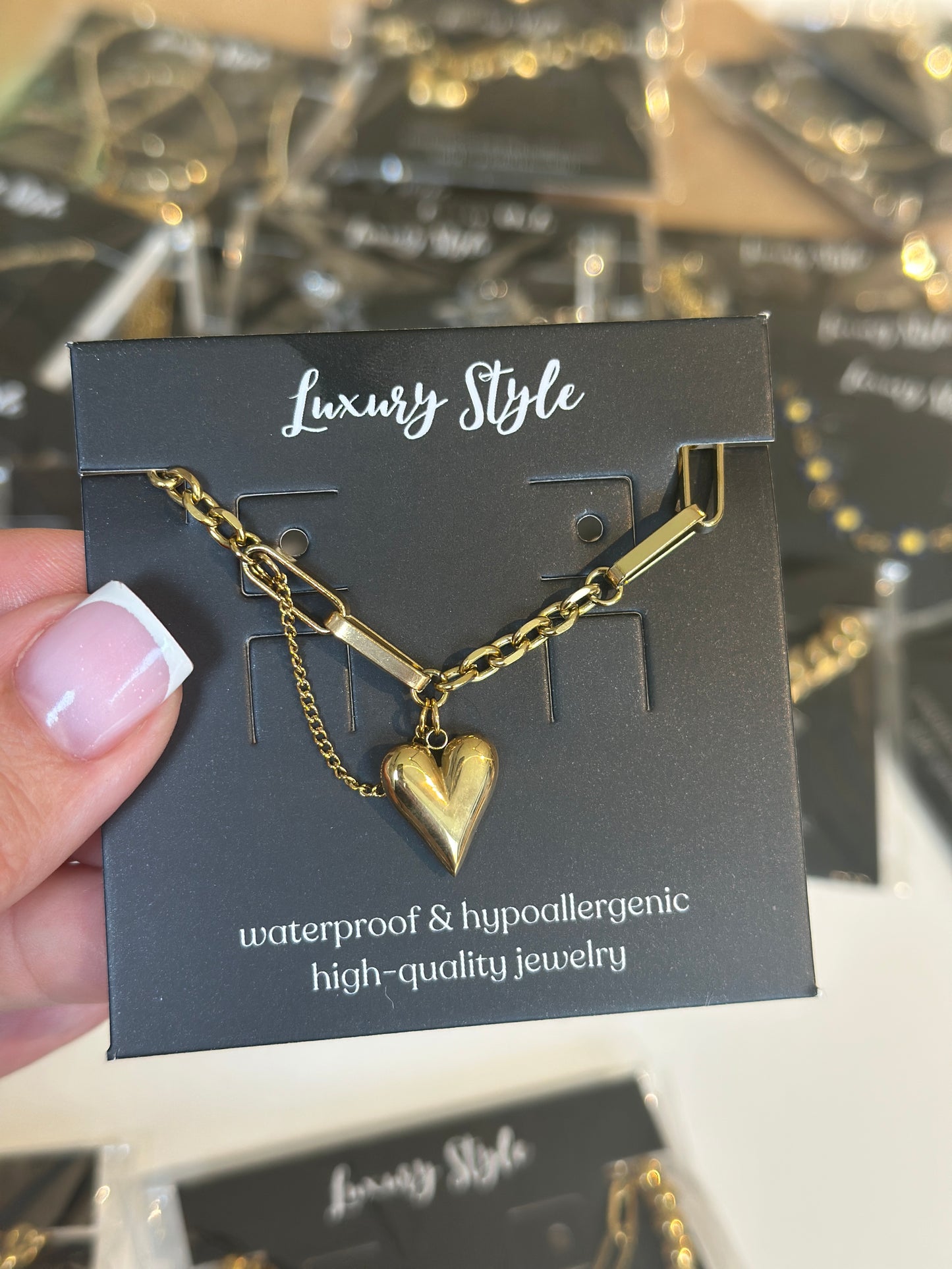 Apyrankė „Širdelė“, 18K auksu padengtas plienas.