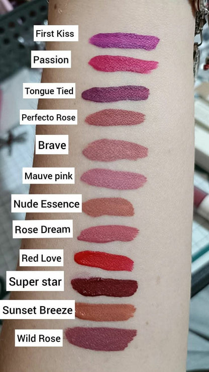 Matiniai skysti lūpų dažai 06 RED LOVE 4ml