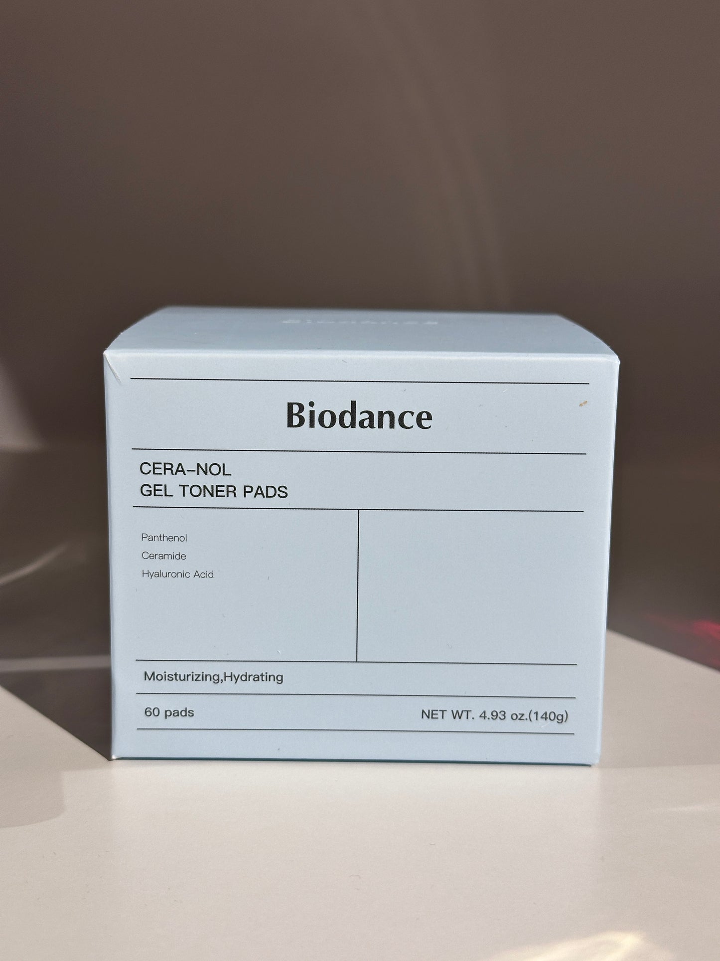 Drėkinantis veido tonikas Biodance CERA-NOL Gel Toner Pads