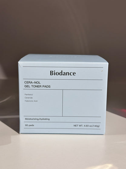 Drėkinantis veido tonikas Biodance CERA-NOL Gel Toner Pads