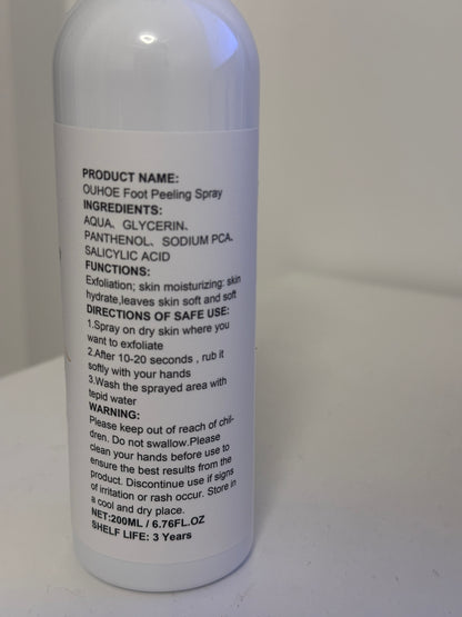 Foot peeling spray
