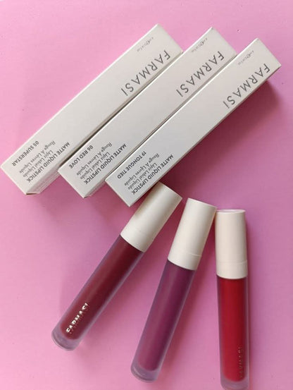Matiniai skysti lūpų dažai 06 RED LOVE 4ml