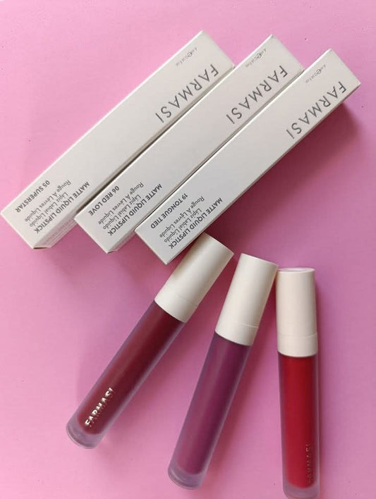 Matiniai skysti lūpų dažai 06 RED LOVE 4ml