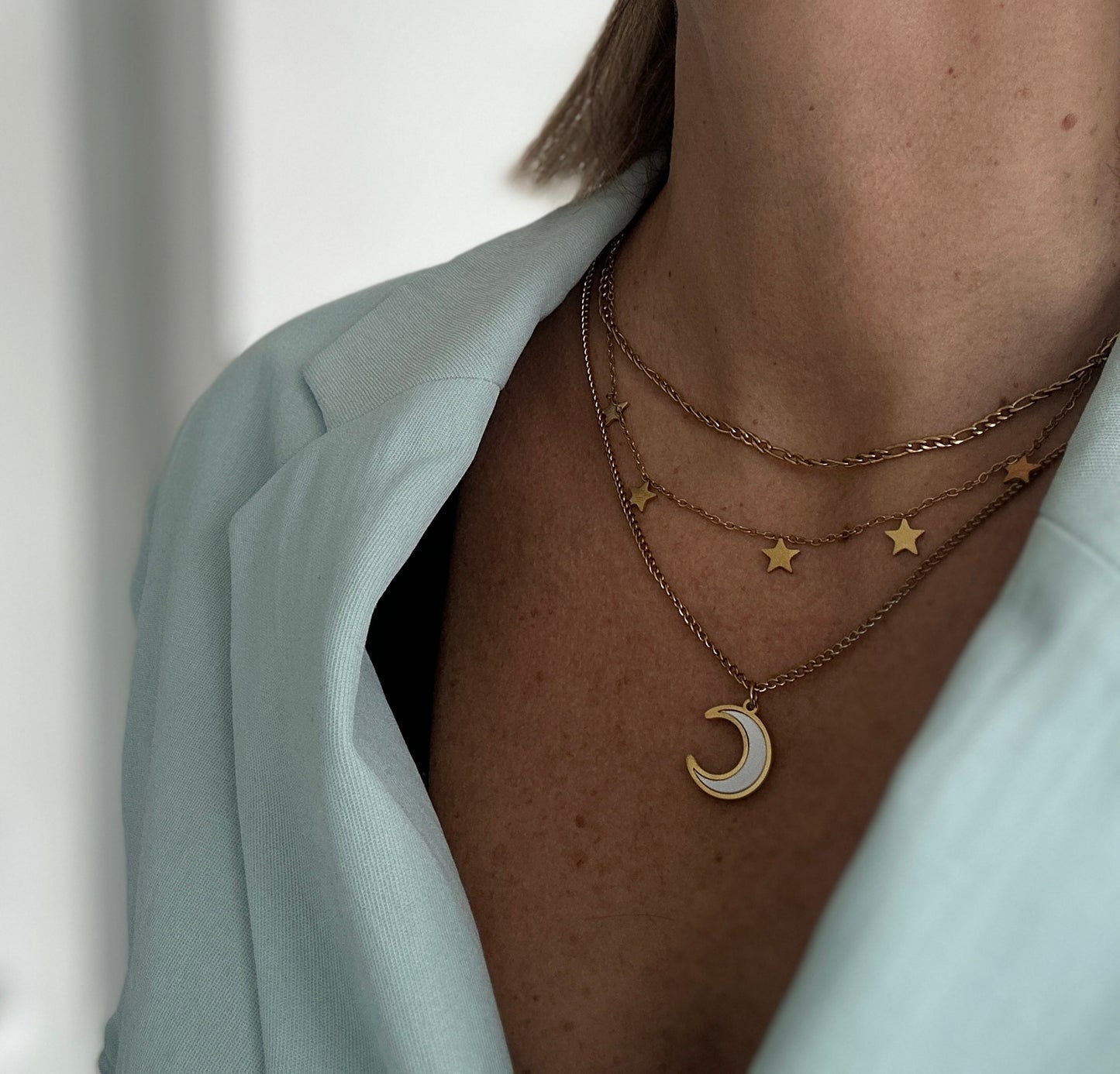 MĖNULIO DELČIA IR ŽVAIGŽDĖS“ VĖRINYS, 18K PAAUKSUOTAS PLIENAS