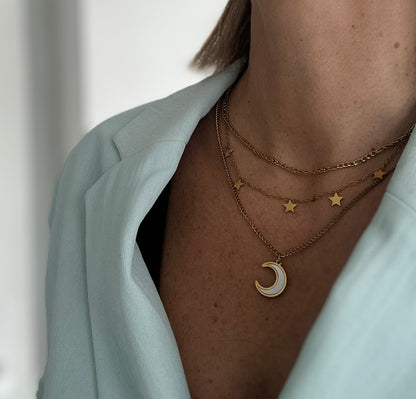 MĖNULIO DELČIA IR ŽVAIGŽDĖS“ VĖRINYS, 18K PAAUKSUOTAS PLIENAS