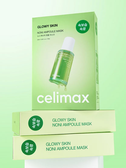 Celimax Glowy Skin Noni Ampoule Mask – drėkinamoji veido kaukė su noni ekstraktu(10vnt.)