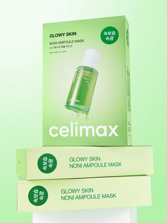 Celimax Glowy Skin Noni Ampoule Mask – drėkinamoji veido kaukė su noni ekstraktu(10vnt.)